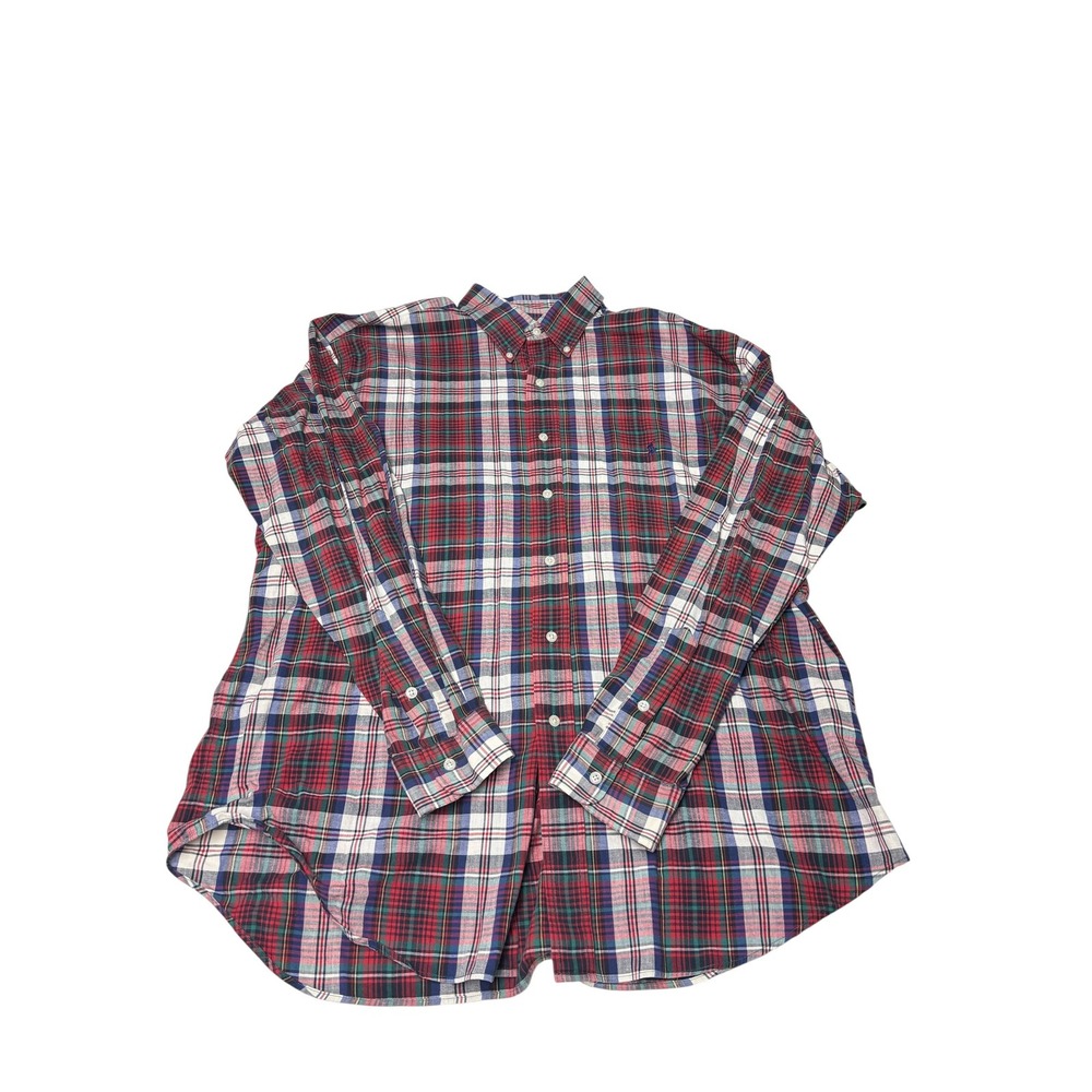 Polo Ralph Lauren Blaire Mens Large Plaid Button Down Shirt Multi Color Cotton